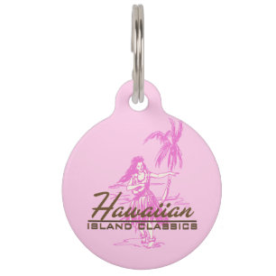 Médaillon Pour Animaux Tradewinds Hawaiian Island Hula Girl
