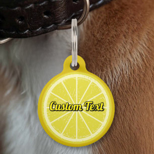 Médaillon Pour Animaux Tranche de citron