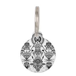 Médaillon Pour Animaux Tribal autochtone Abstrait