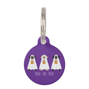 Médaillon Pour Animaux Trick Ou Treat Labrador Retriever Ghost Dogs