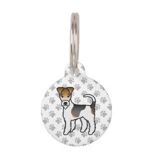 Médaillon Pour Animaux Tricolor Wire Fox Terrier Chien de Dessin Animé Mi