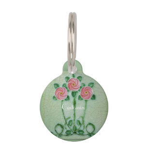 Médaillon Pour Animaux Trois roses roses Thunder_Cove