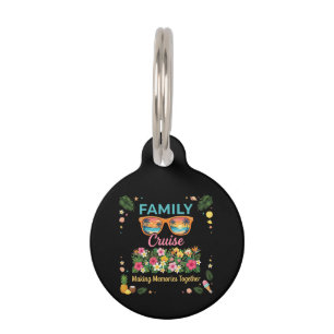 Médaillon Pour Animaux Tropical Famille Croisière Souvenirs Floral Été 