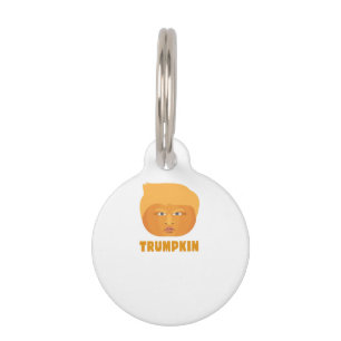 Médaillon Pour Animaux Trumpkin Citrouille Funny Halloween Design classiq