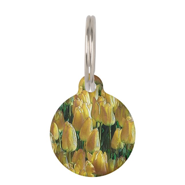 Médaillon Pour Animaux Tulips Sunshine Yellow (Devant)