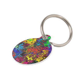 Médaillon Pour Animaux Twirlers colorés Abstraits /