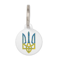 Un trident ukrainien texturé drapeau d'Ukraine cou
