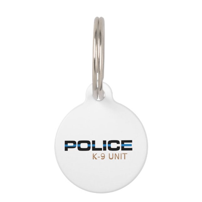 Médaillon Pour Animaux Unité de police K9 (Devant)