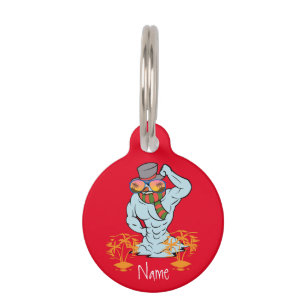 Médaillon Pour Animaux Vacances Tropicales de Snowman musculaire Thunder_