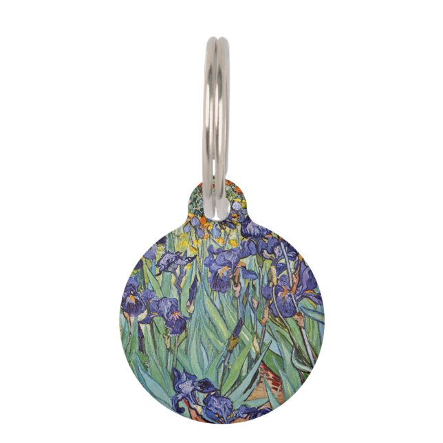 Médaillon Pour Animaux Van Gogh Irises Peinture impressionniste (Devant)