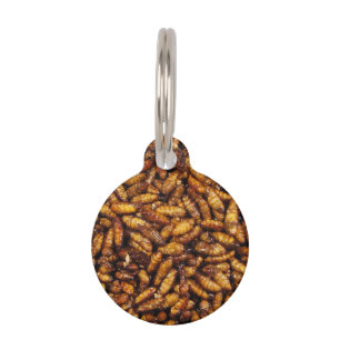 Médaillon Pour Animaux Vers de soie frits ... Thai Street Food