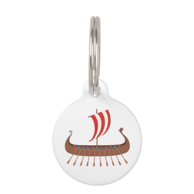 Médaillon Pour Animaux Viking Ship (Devant)