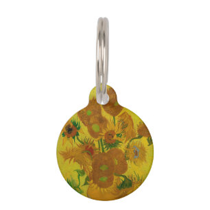 Médaillon Pour Animaux Vincent Van Gogh 15 Tournesols Peinture