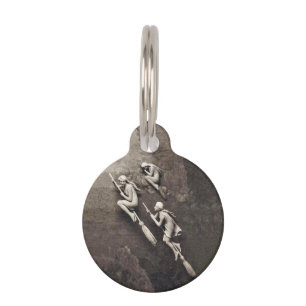 Médaillon Pour Animaux Vintage Trois Sorcières Halloween Volant Salles