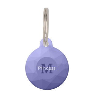 Médaillon Pour Animaux Violet violet bleu maille motif ombré Monogramme