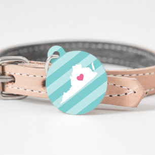 Médaillon Pour Animaux Virginia Heart