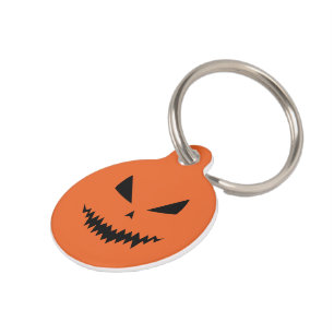 Médaillon Pour Animaux Visage de Jack O'Lantern effrayant et cool pour Ha