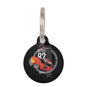 Médaillon Pour Animaux Voiture de course _ Moteur 14