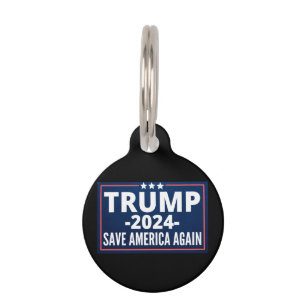 Médaillon Pour Animaux vote, trump 2024, trump2024, 2024, trump 2020