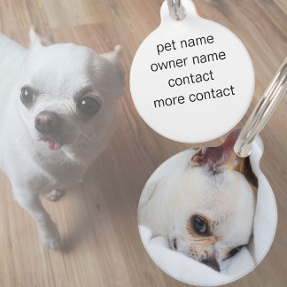 Médaillon Pour Animaux Votre chiot chien de compagnie photo personnalisée