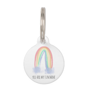 Médaillon Pour Animaux Vous êtes mon eau de soleil aquarelle arc-en-ciel