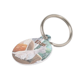 Médaillon Pour Animaux Westie regardant par une fenêtre