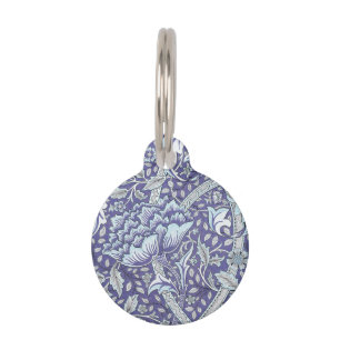 Médaillon Pour Animaux William Morris Windrush fleurs bleues