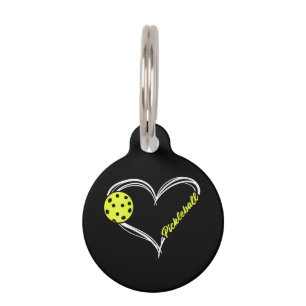Médaillon Pour Animaux Womens Love Pickleball - mignon match de picklebal