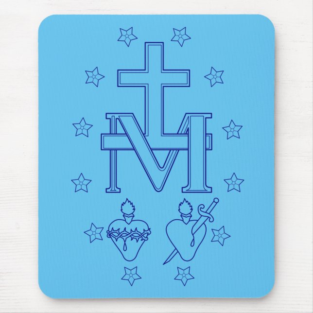 Medaillon Unserer Lieben Frau der Gnaden Wunderbar Mousepad (Vorne)