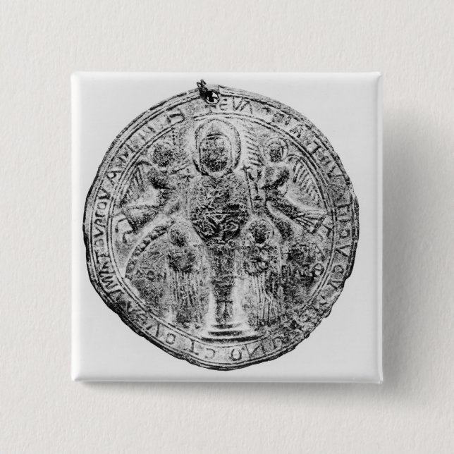 Medaillon verziert in der Cloisonnetechnik Button (Vorderseite)