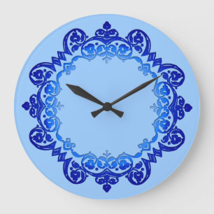 Médaillon Vintage bleu Médallion Mur Horloge