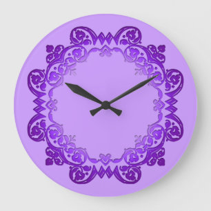 Médaillon Vintage violet Médallion Mur Horloge