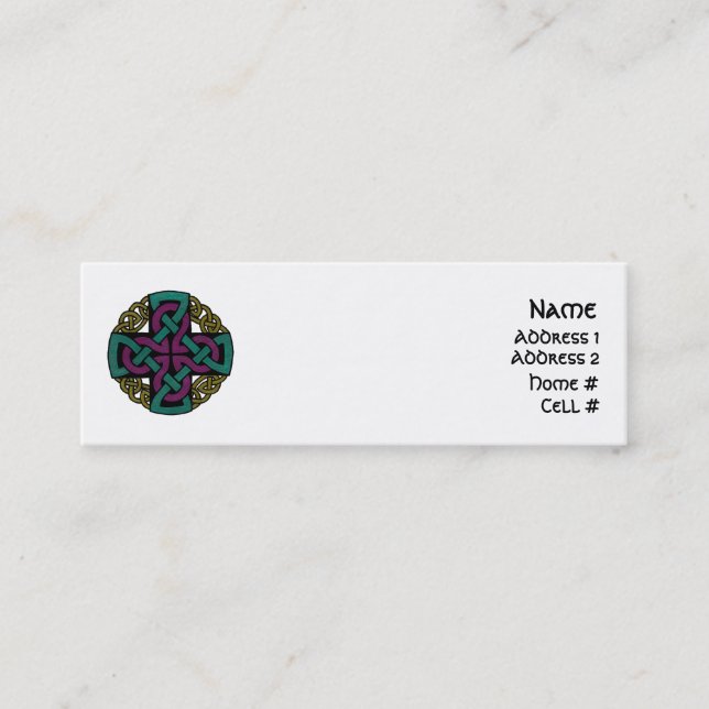 Medaillon-Visitenkarten Mini Visitenkarte (Vorderseite)