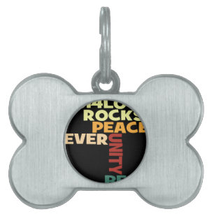Médaillons Pour Animaux Domestiques 2014 Love Rocks Peace Art Imprimer
