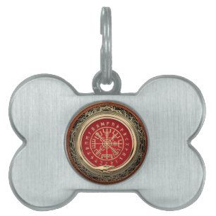 Médaillons Pour Animaux Domestiques [300] Vegvisir - Viking Gold Magic Runic Compass