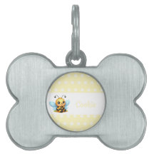 Abeille mignonne avec Poka Jaune points personnali