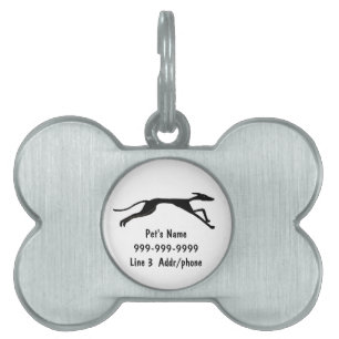 Médaillons Pour Animaux Domestiques AC- Gryhound Art Pet Tag ou Porte - clé