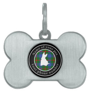 Médaillons Pour Animaux Domestiques Agnew Tartan Scottie Dog Personnalisé