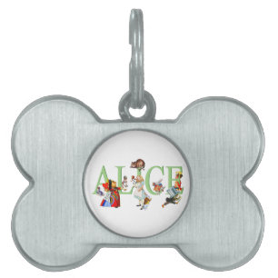 Médaillons Pour Animaux Domestiques Alice à Wonderland et Friends