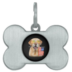 Médaillons Pour Animaux Domestiques Amoureux des Chiens Labrador Retriever Drapeau U