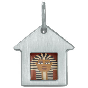 Médaillons Pour Animaux Domestiques Ancien Pharaon Égyptien Roi Tut Crochet Brown