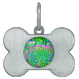 Médaillons Pour Animaux Domestiques Aqua Blue Impressionistic Garden Paysage