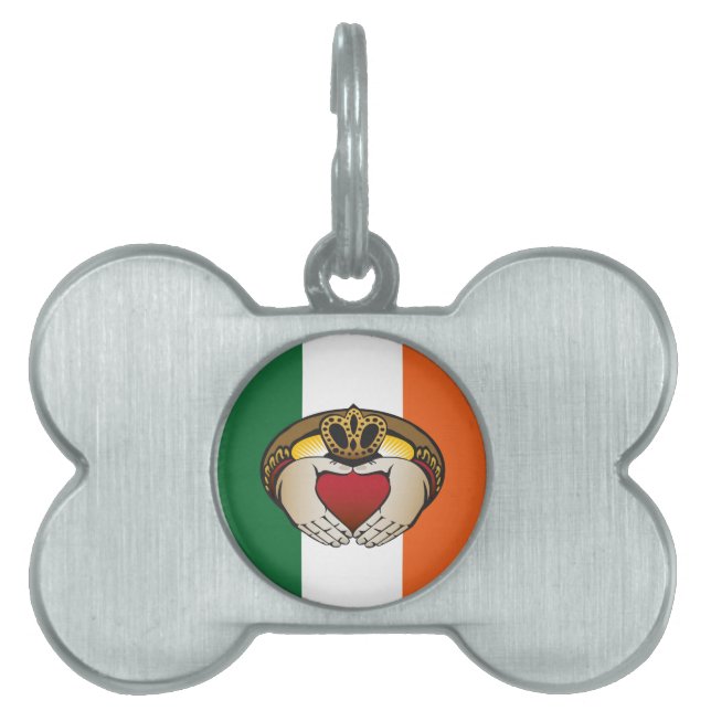 Médaillons Pour Animaux Domestiques Art de Claddagh d'Irlandais (Devant)