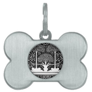 Médaillons Pour Animaux Domestiques Art Nouveau Tree Beardsley Motif