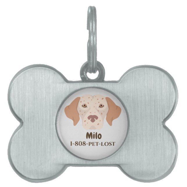 Médaillons Pour Animaux Domestiques Balise d'identification de chien personnalisable b (Devant)
