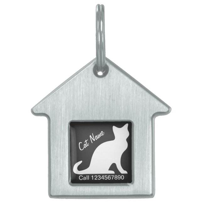 Médaillons Pour Animaux Domestiques Balise d'identification de col de chat personnalis (Devant)