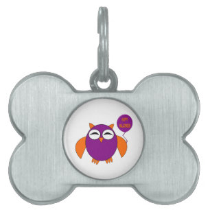 Médaillons Pour Animaux Domestiques Balise Happy Halloween Party Owl Pet