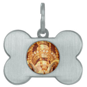 Médaillons Pour Animaux Domestiques Balise-lustre-boule-4-or-PET