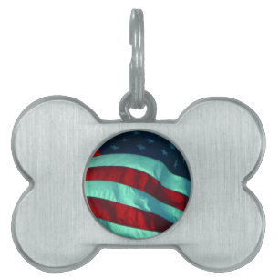 Médaillons Pour Animaux Domestiques Balise pour animal de compagnie American Flag