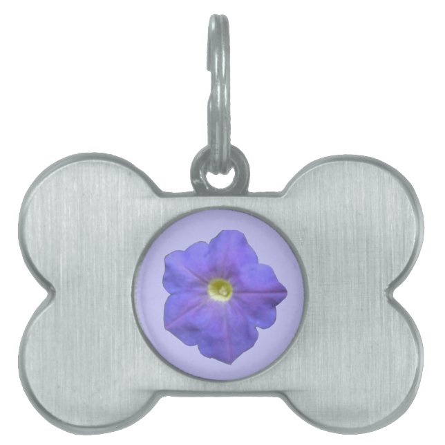Médaillons Pour Animaux Domestiques Balise pour animal de compagnie Blue Petunia (Devant)